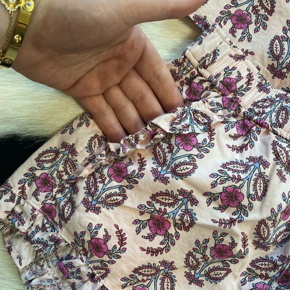 Crewcuts matching set printed puff-sleeve blouse and ruffle pull-on shorts - Picture 4 of 11